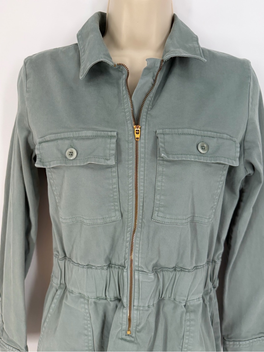 J.Crew Utility Shirt Dress 4 Cotton Military Chic Safari Fall Transition Travel - Picture 6 of 11